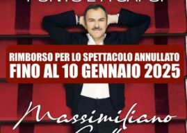 Spettacolo di Massimiliano Gallo annullato, richiesta di rimborso entro il 10 gennaio